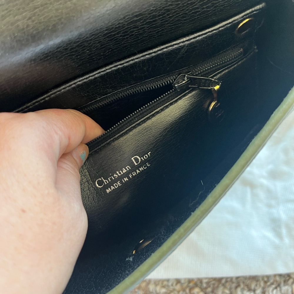 Dior Olive and Tan Leather Crossbody Bag vintage - Picture 6 of 11